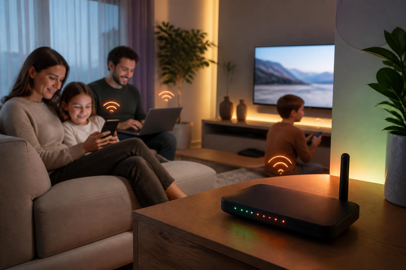 Router com feixe de fibra ótica